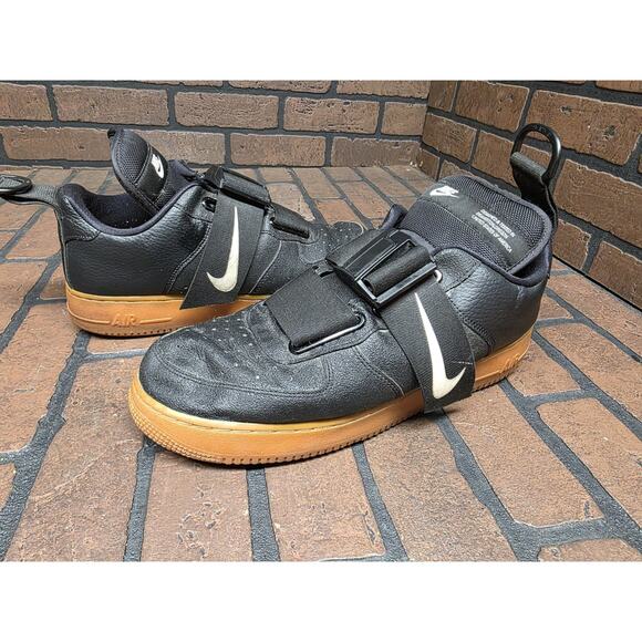 Nike Air Force 1 Utility Low Strap Gray 2018 Men's Shoes A01531-301 size 12 - Picture 1 of 8